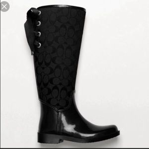 NWOT Coach Classic Tristee Rain Boot